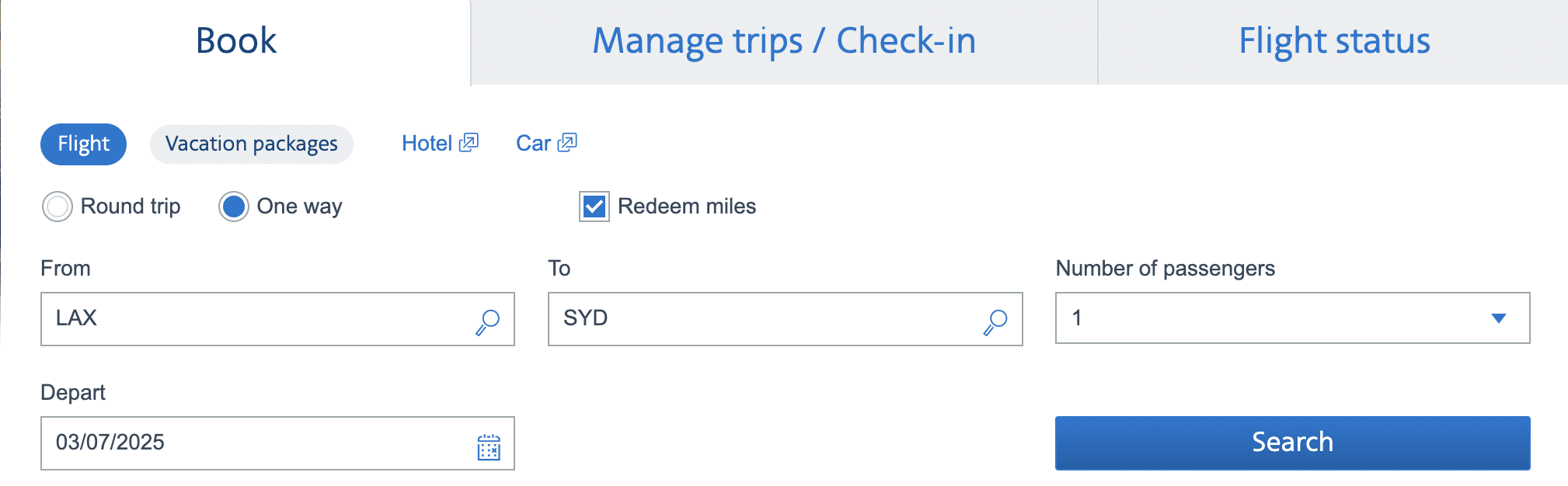 LAX SYD with AAdvantage