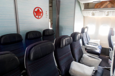 The bulkhead featured the nice Air Canada logo.