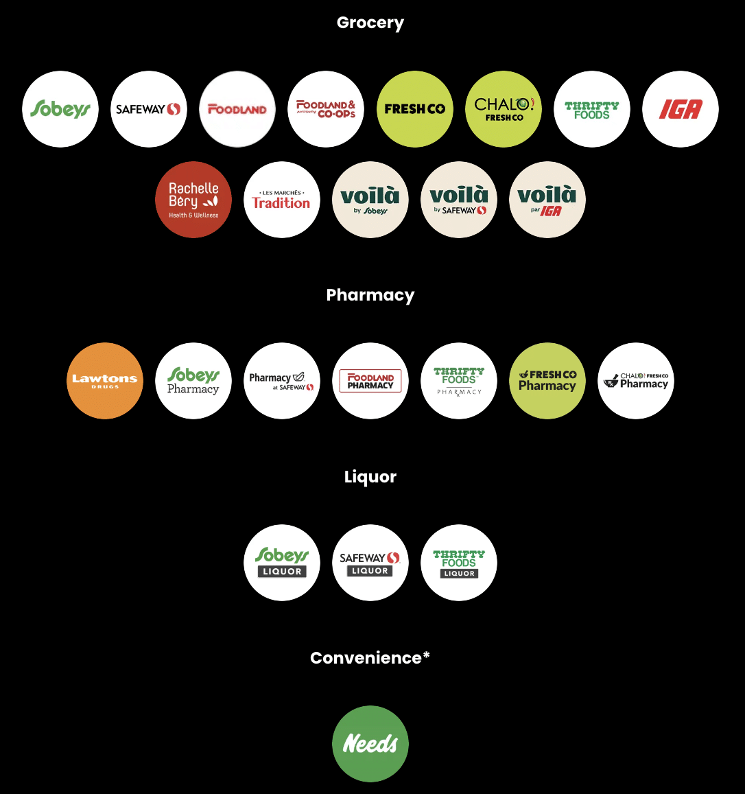 screenshot of Empire grocery stores