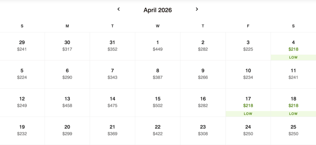 dorian cash calendar