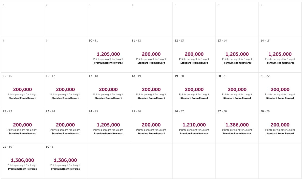 Hilton Calendar with 200k