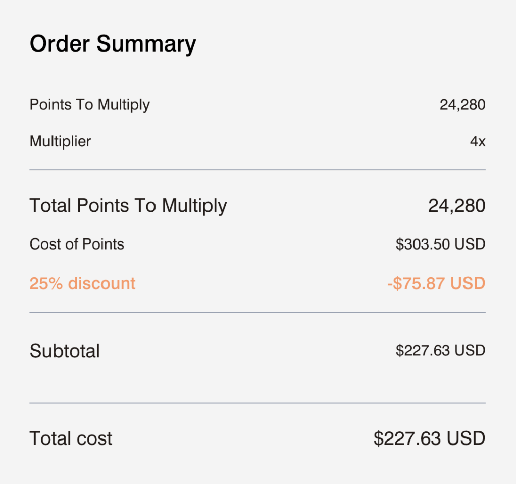 multiply points offer checkout multiply points offer checkout