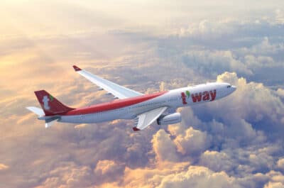 t way aircraft in the air