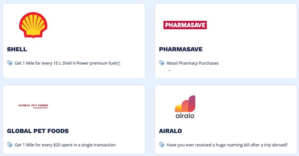 airmiles partners airmiles partners