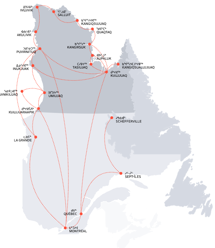 Air Inuit Route Map