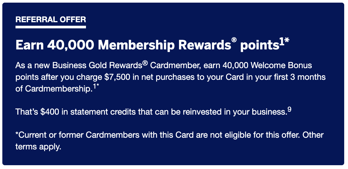 Amex Biz Gold Offer August 2025