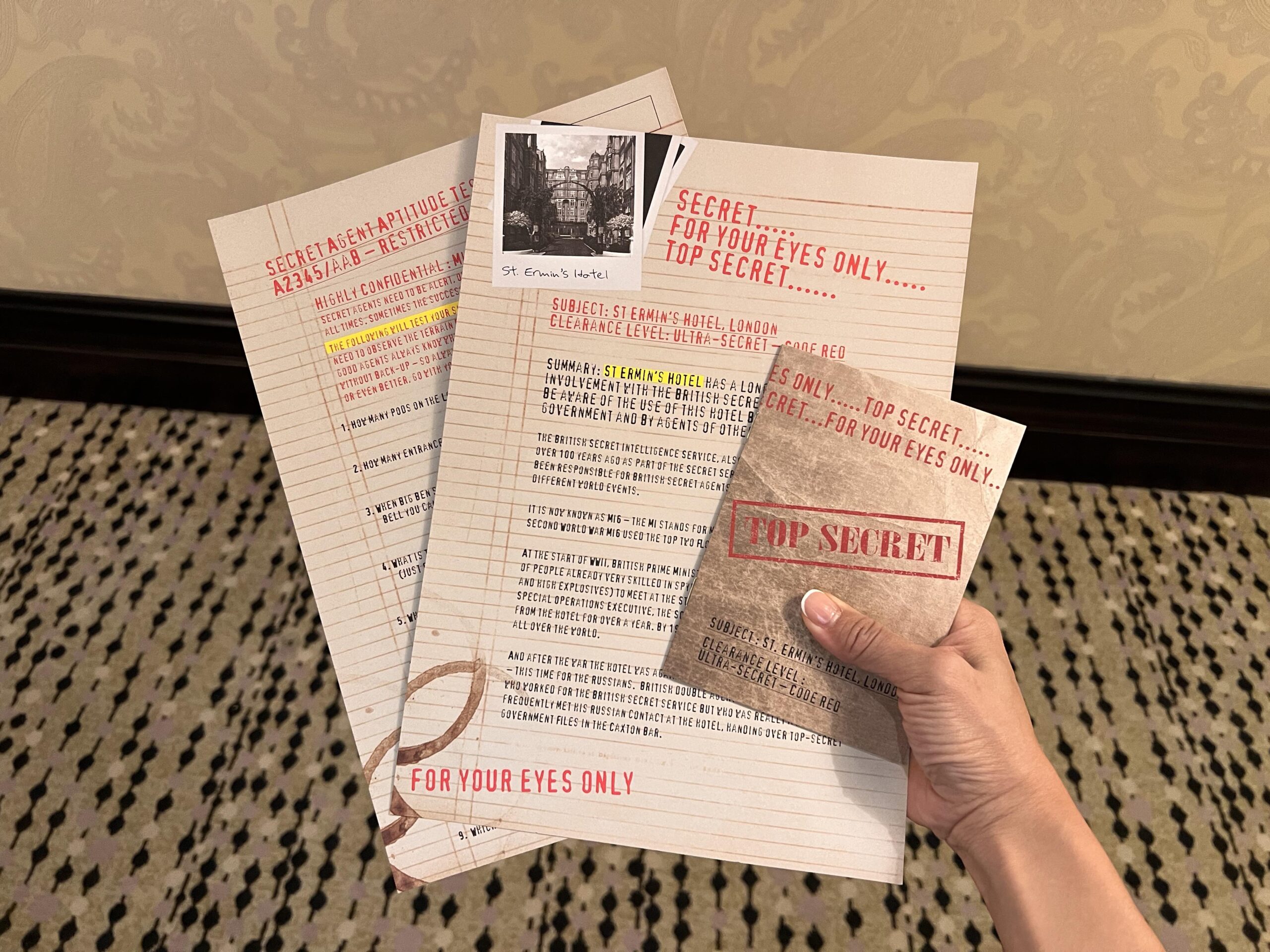 Secret Mission given to kids at Check In 1 Secret Mission given to kids at Check In 1