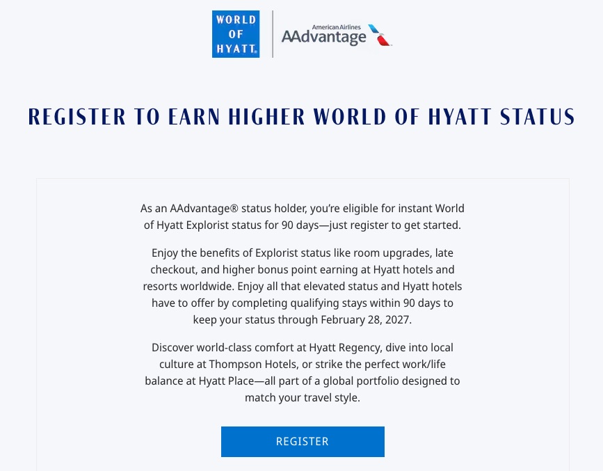 aa hyatt status challenge aa hyatt status challenge