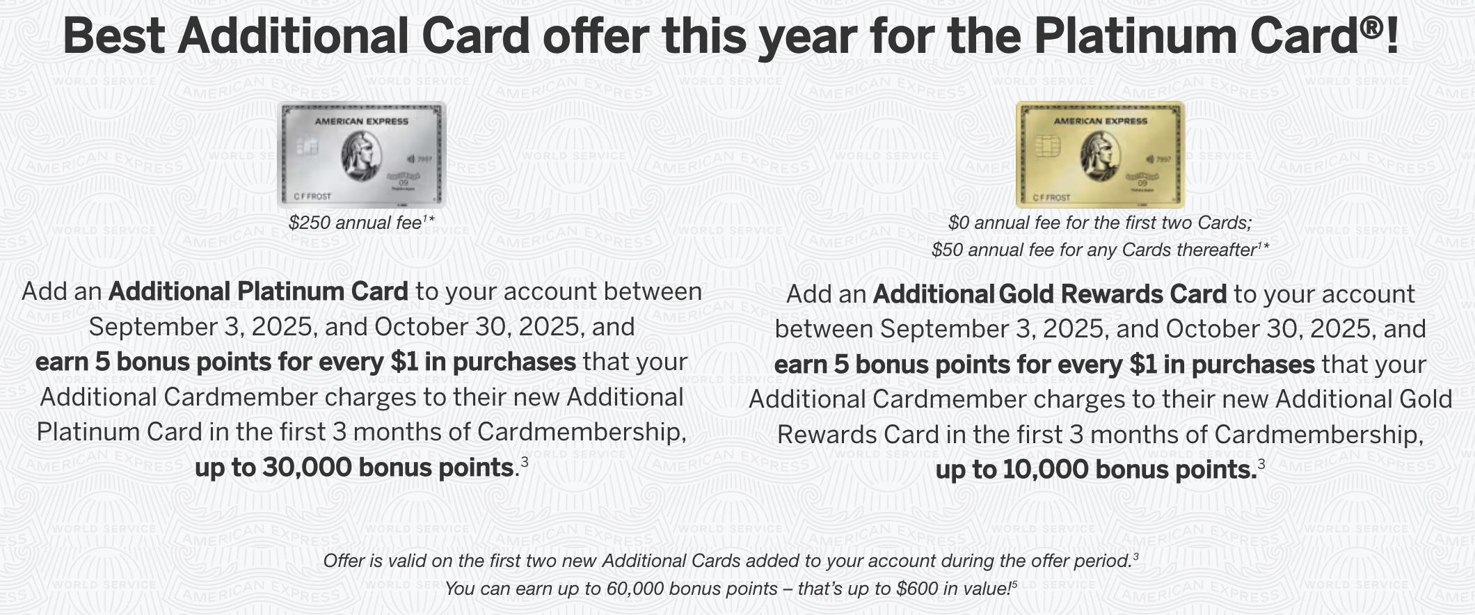 Amex Platinum Add a Card Bonus Event Fall 2025 Amex Platinum Add a Card Bonus Event Fall 2025