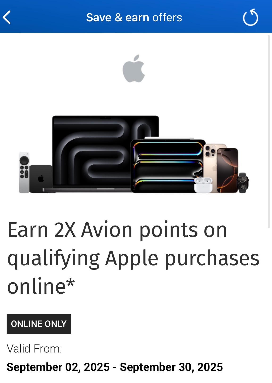 Avion Rewards Apple