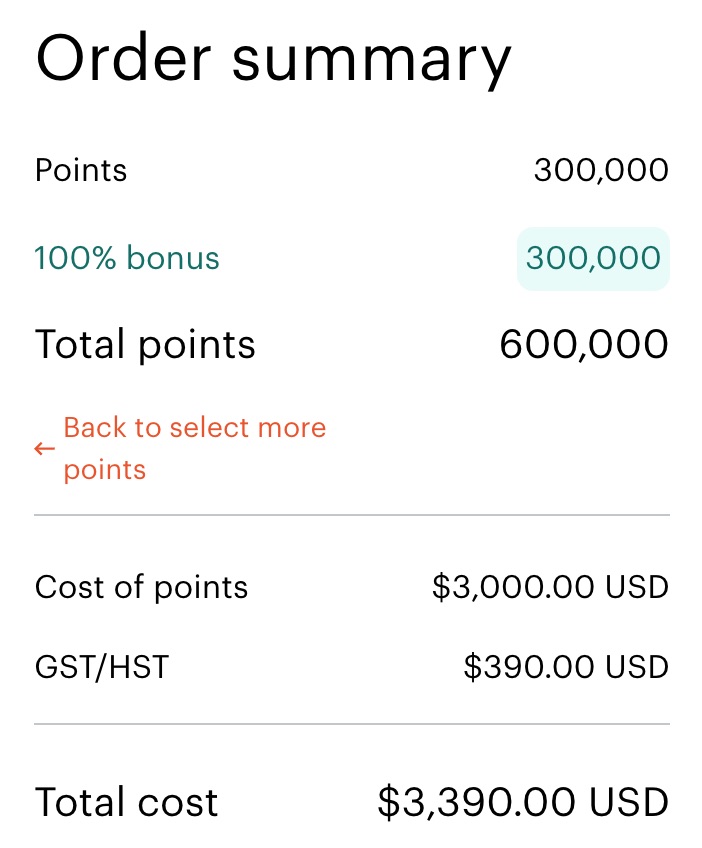 IHG Buy Points Promo 100 bonus buy IHG points promo oct 2025 checkout hst