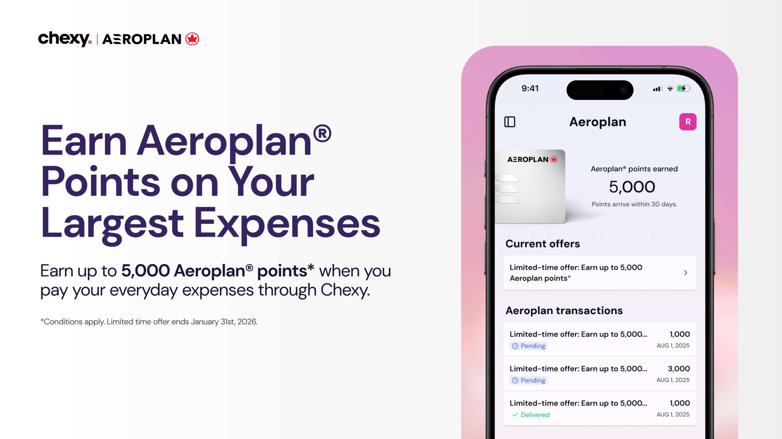 chexy aeroplan promo sep 2025