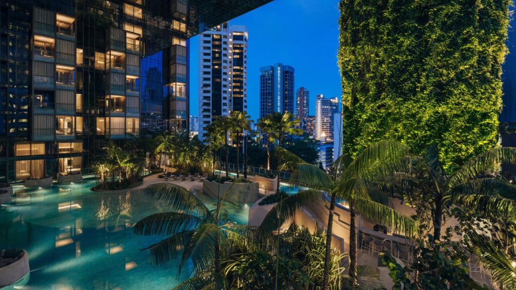 Pan Pacific Orchard Pool Night