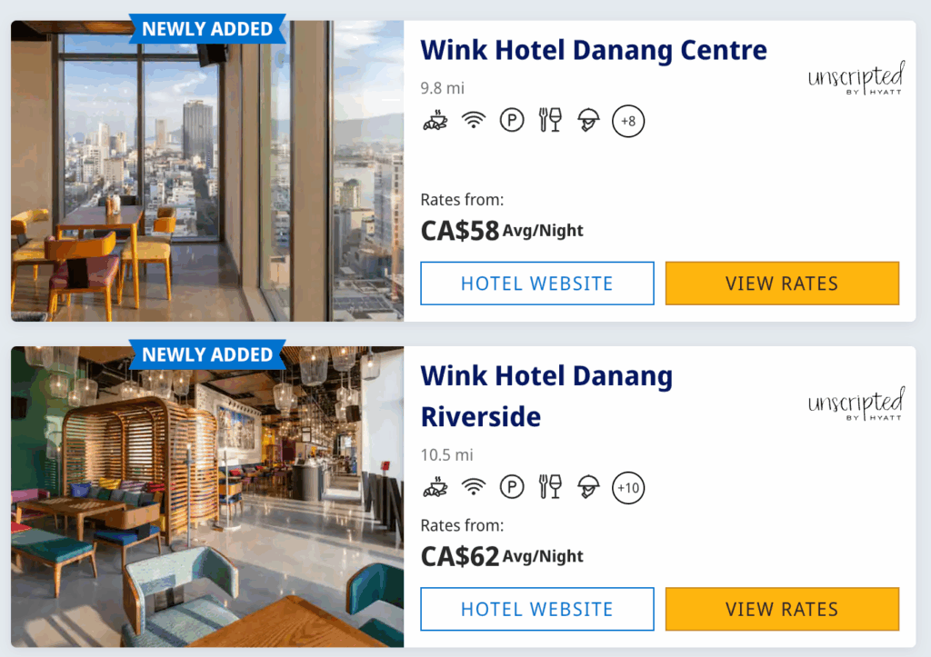 wink hotel hyatt search