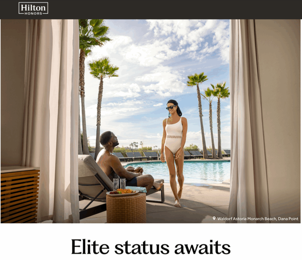 hilton status match banner