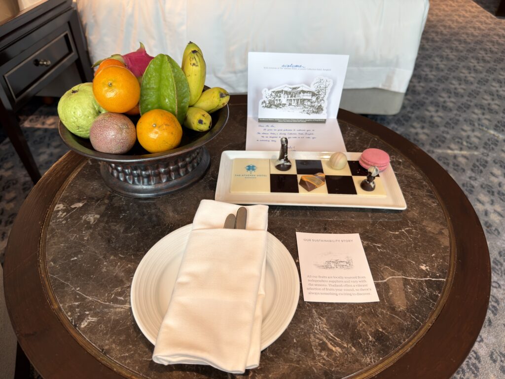 The Athenee Hotel, a Luxury Collection Hotel, Bangkok – Welcome Gift